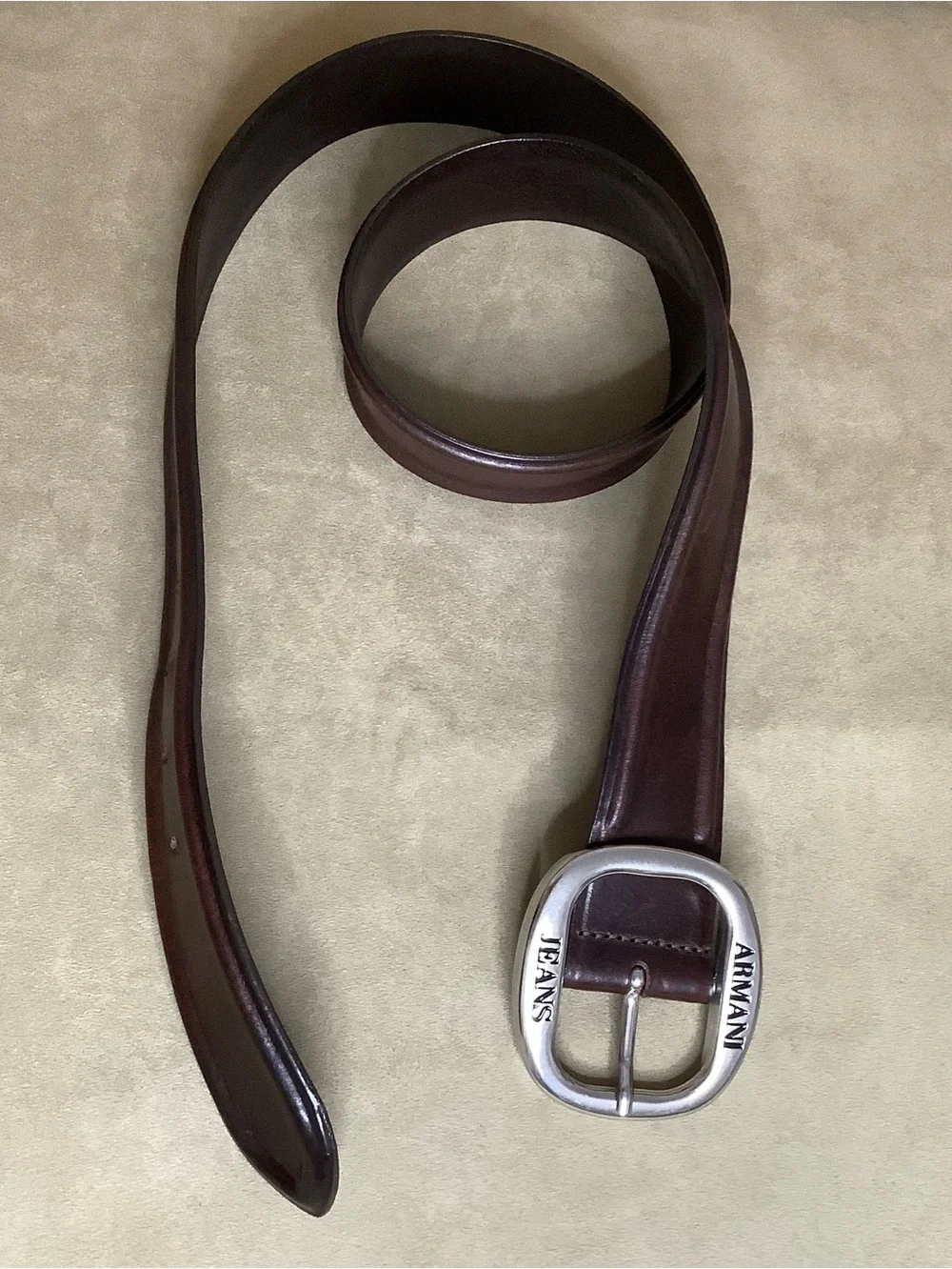 ARMANI Jeans Luxury Brown Leather Belt for Women  (W617)